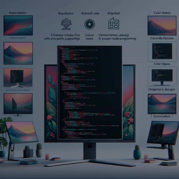 Quels sont les critères pour sélectionner un moniteur avec support pivot pour la programmation en mode portrait ?